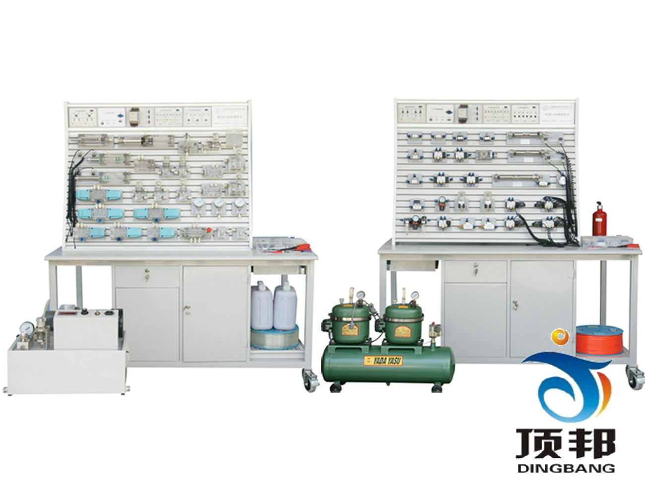 鋁槽式鐵桌液壓氣動PLC控制實驗臺