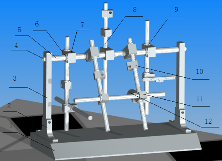 組合機(jī)架的三維效果圖